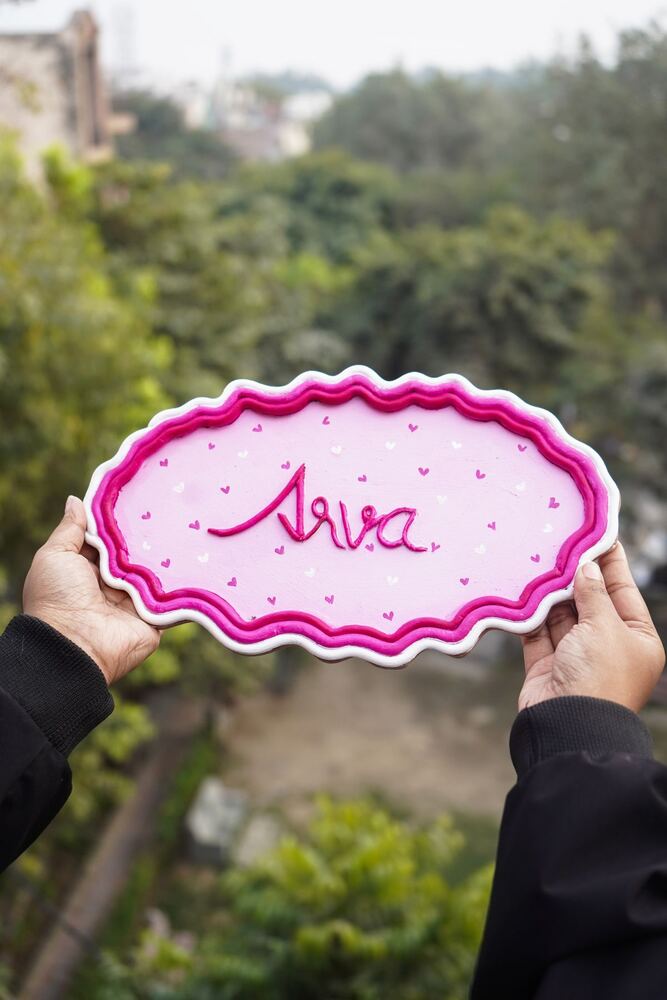 Personalizowana tabliczka z imieniem na drzwi pokoju